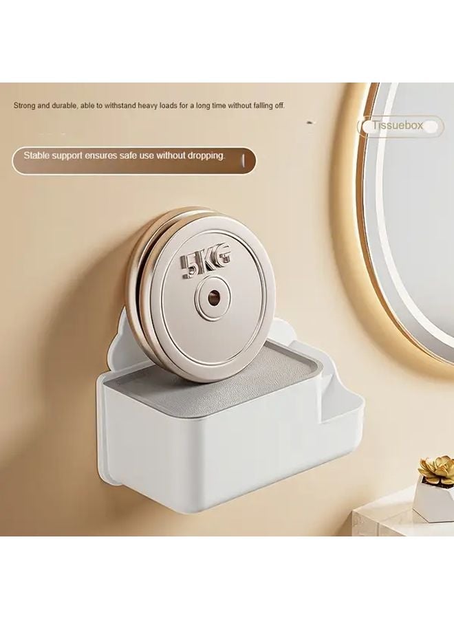 Grey Cartoon Dinosaur Wall Mounted No Drill Tissue Box Holder For Bathroom Kitchen - Image 5